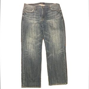 Lucky Brand 363 Vintage Straight Mens 36x30 Denim Soft Faded Loose Jeans